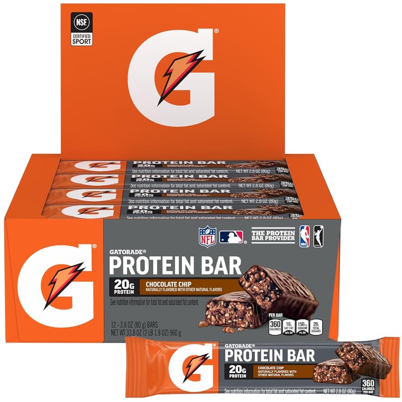 Chocolate Chip Whey Protein Bars - Pack of 12
