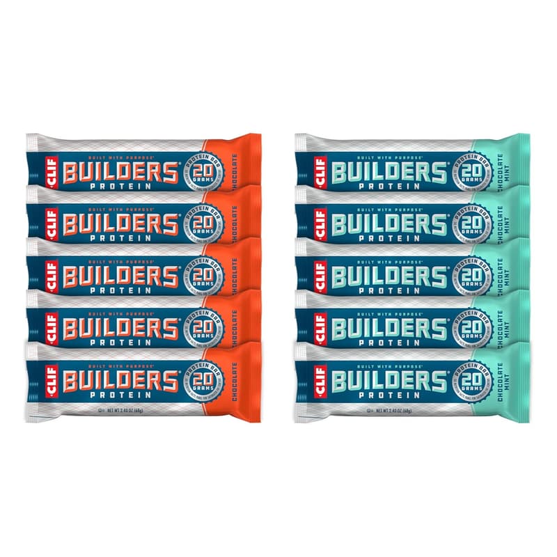 CLIF BUILDERS Protein Bars - Chocolate Mint & Flavor Variety Pack