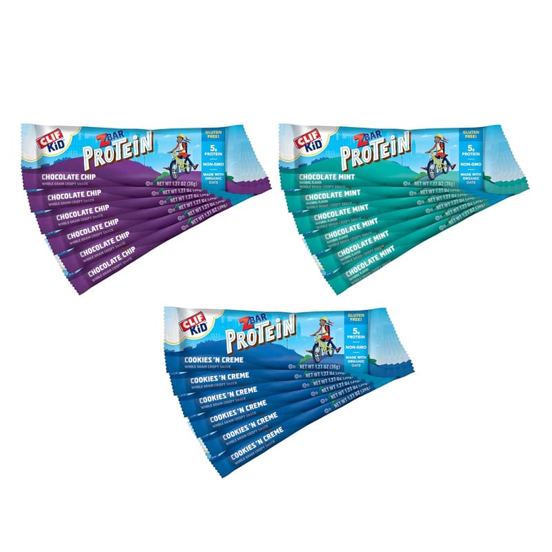 Protein Variety Pack - Chocolate Chip & Mint Snack Bars - Gluten Free, Non-GMO (18 Pack)