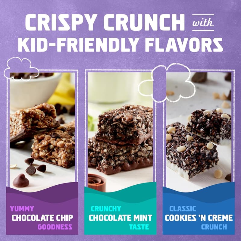 Protein Variety Pack - Chocolate Chip & Mint Snack Bars - Gluten Free, Non-GMO (18 Pack)