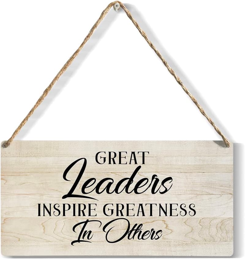Inspirational Wooden Sign for Boss - Retirement Gift 6x12 Inches