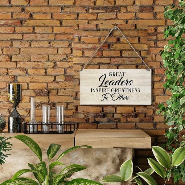 Inspirational Wooden Sign for Boss - Retirement Gift 6x12 Inches