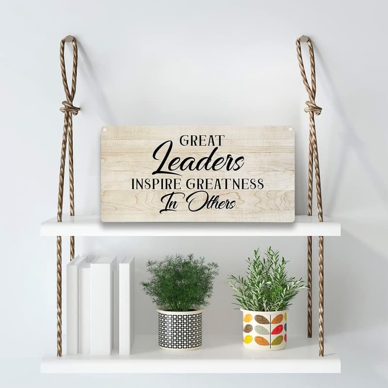 Inspirational Wooden Sign for Boss - Retirement Gift 6x12 Inches