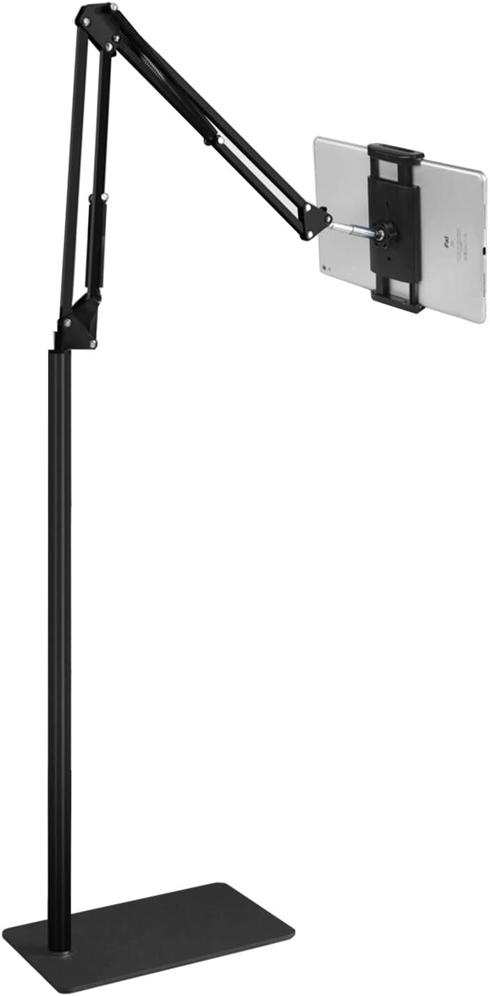 Adjustable Overhead Tablet and Phone Floor Stand Holder