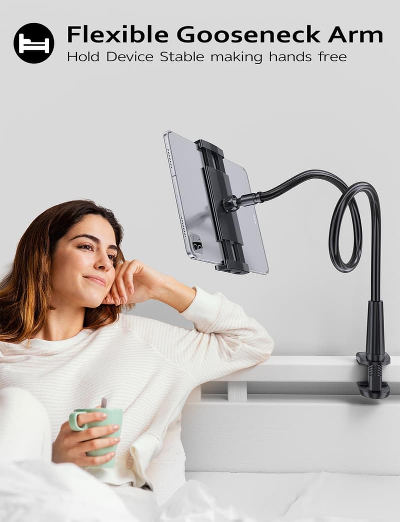 Adjustable Gooseneck Tablet Holder Stand for 4.7-10.5