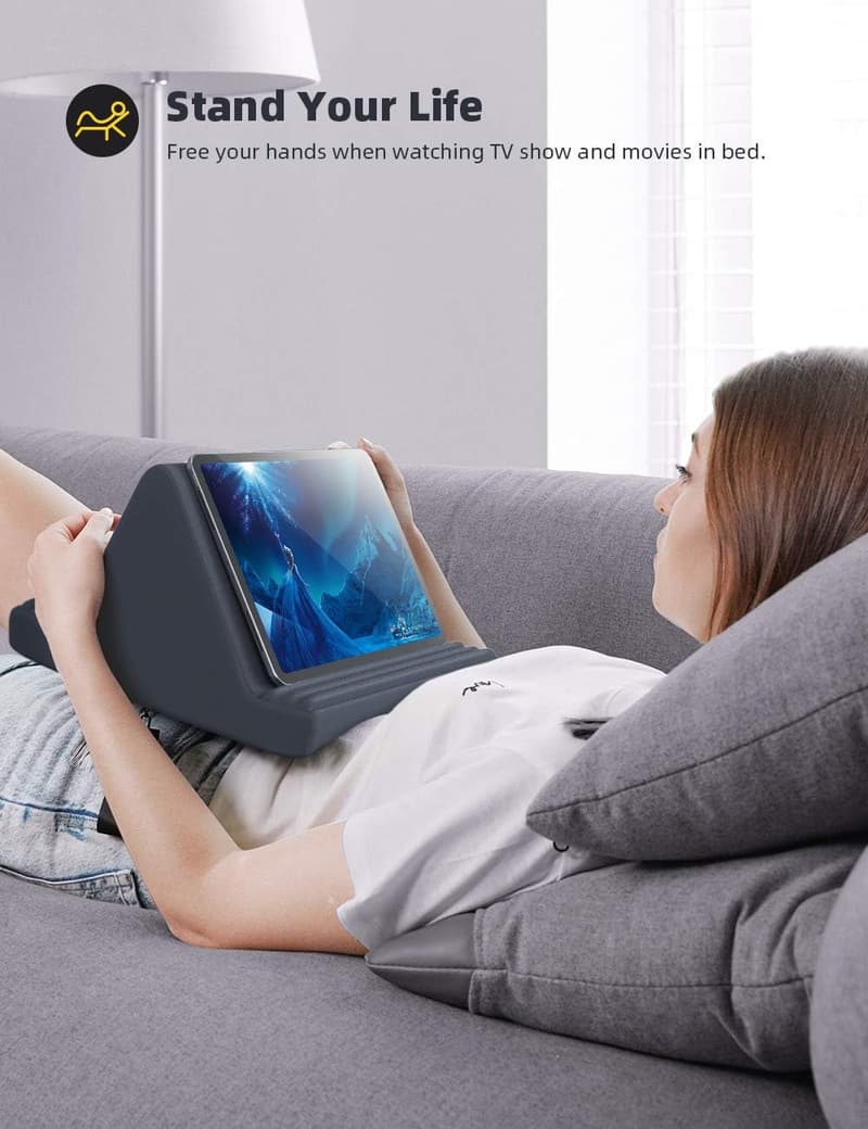 Tablet Pillow Stand Holder - Soft Pad for 4-13
