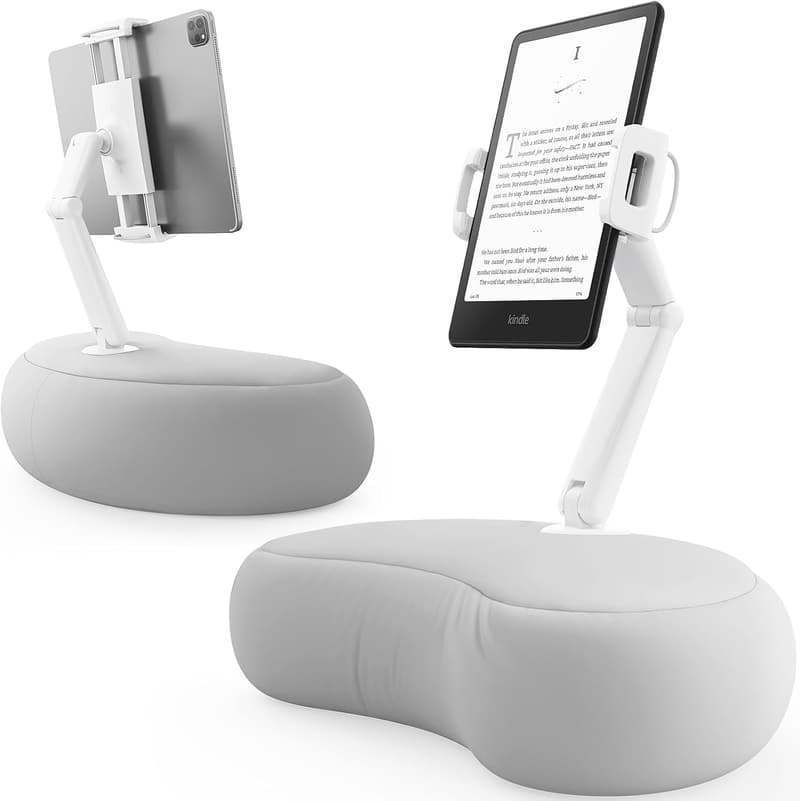 Adjustable Tablet Pillow Stand for 4.7”-15.6” Devices, Gray