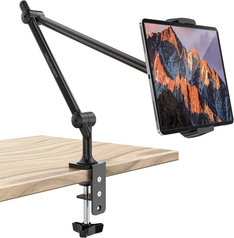 Adjustable Aluminum Tablet Holder with 360° Rotation for 4.7