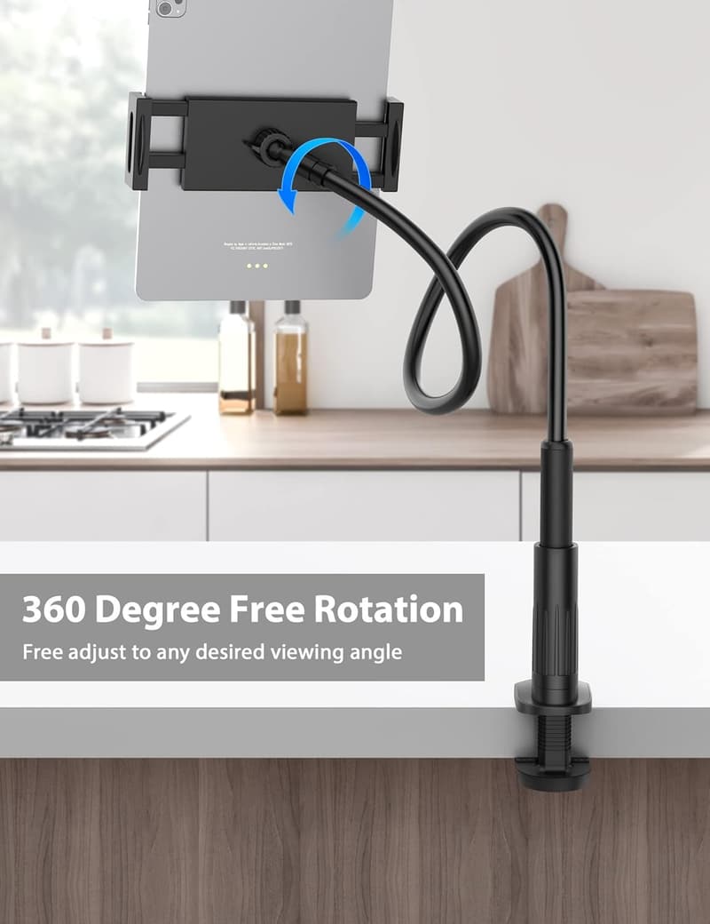 Adjustable Gooseneck Tablet Stand for Bed (4.7
