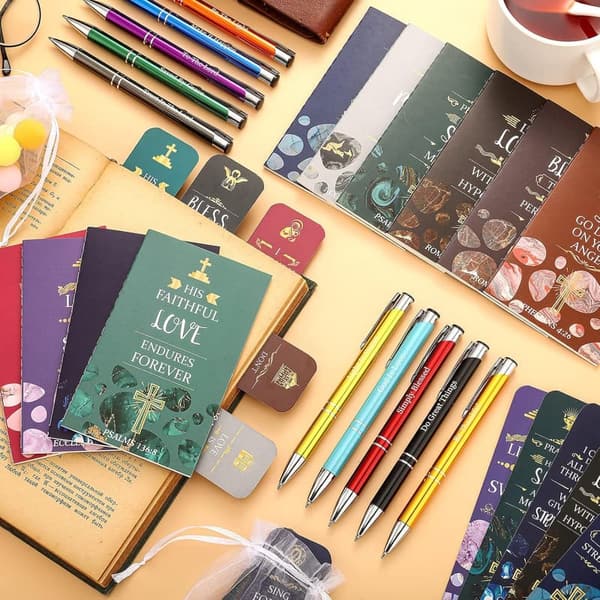 Bible Verse Gift Set for Women – 120 Pcs with Bookmarks & Pens