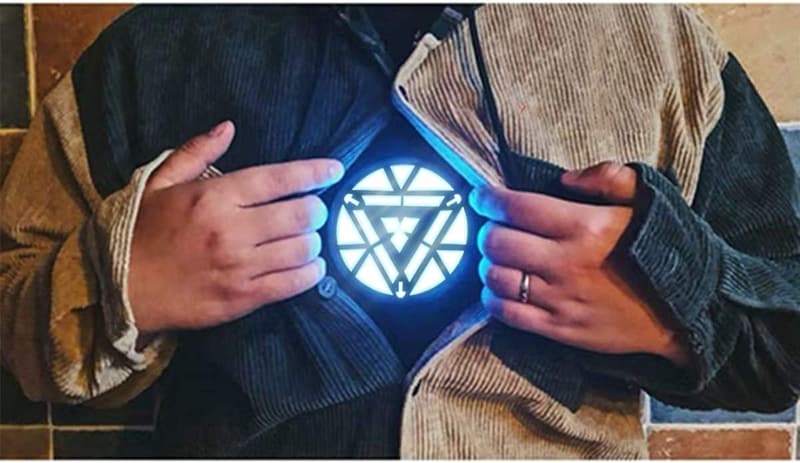 Tony Stark Cosplay T-Shirt with Arc Reactor Design