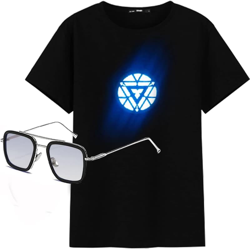 Tony Stark Sunglasses Arc Reactor T-Shirt