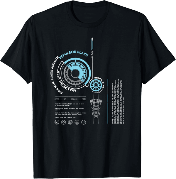 Iron Man ARC Reactor Graphic T-Shirt