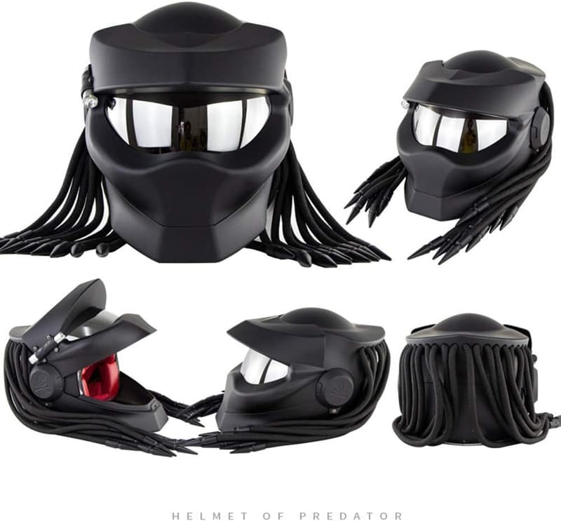 Unisex Revealable Lens Full Face Motorcycle Helmet