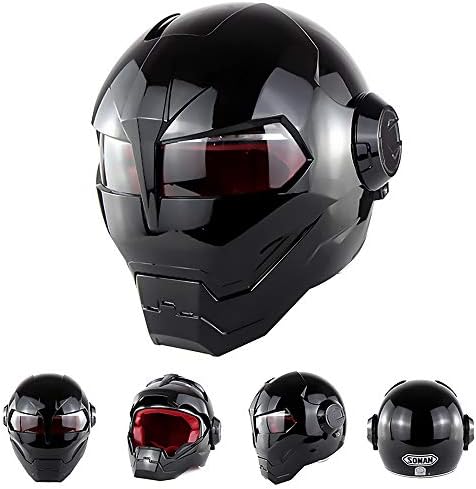 D.O.T Certified Lightweight Iron Man Full Face Motorcycle Helmet