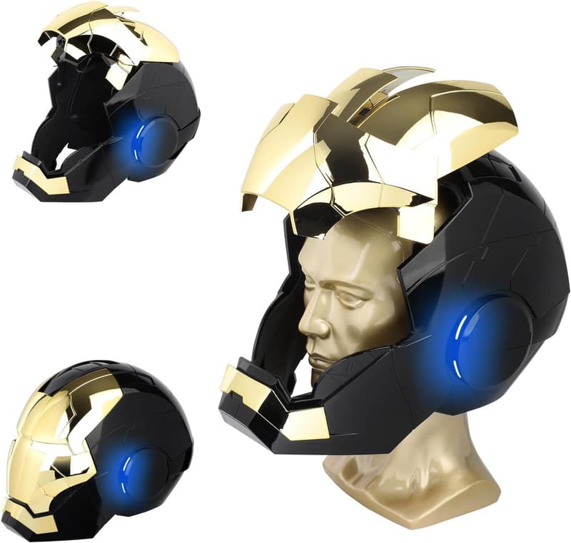 Wearable Iron-Man MK 5 Helmet with LED Eyes & Sound Effects