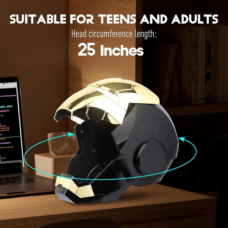 Wearable Iron-Man MK 5 Helmet with LED Eyes & Sound Effects