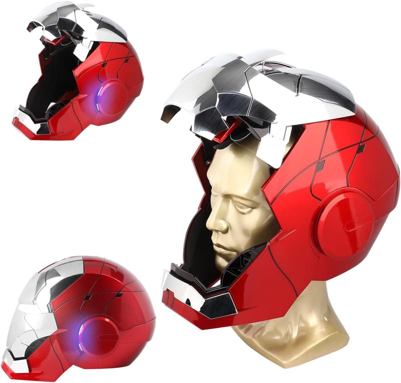 Wearable Iron-Man MK 5 Helmet with LED Eyes & Sound Effects