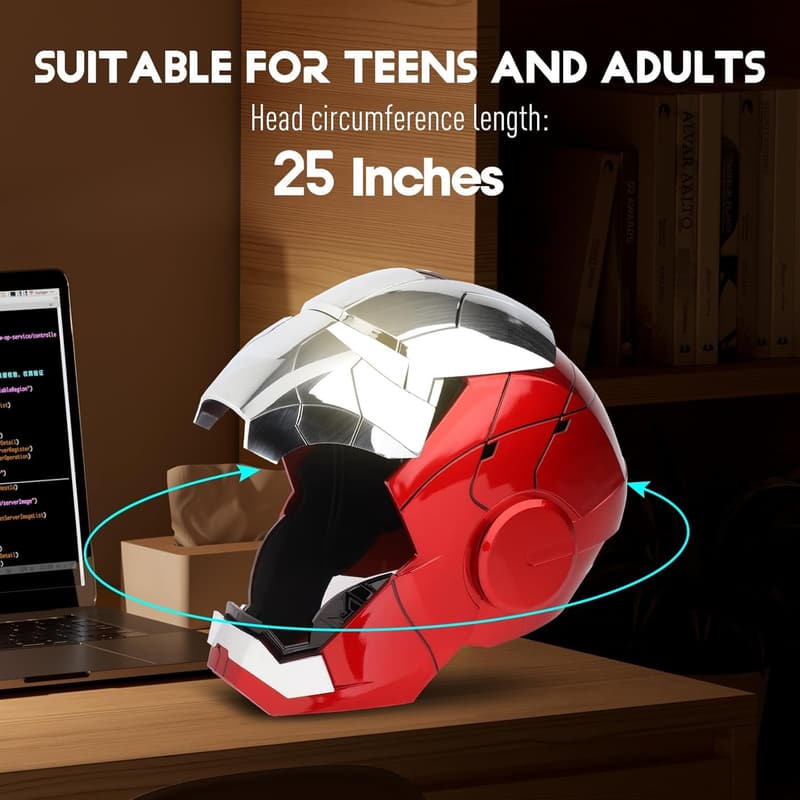 Wearable Iron-Man MK 5 Helmet with LED Eyes & Sound Effects