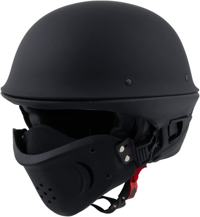 Milwaukee 3/4 Open Face Motorcycle Helmet - Flat Black, X-Large