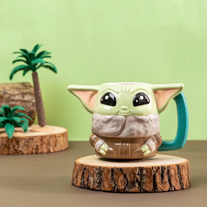 Star Wars Mandalorian Grogu 3D Ceramic Coffee Mug (12 oz)