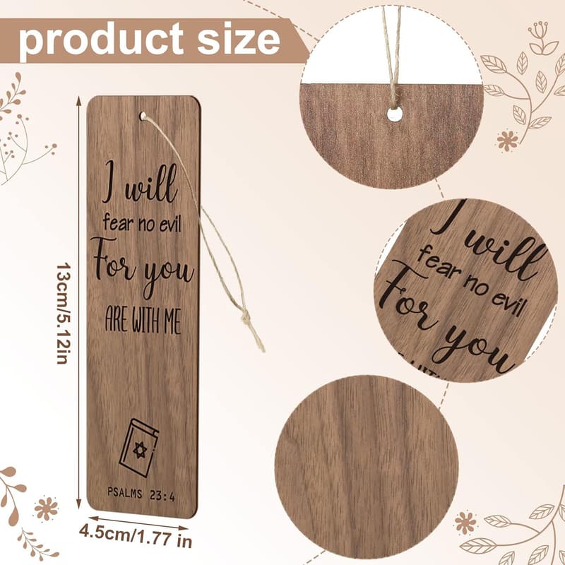 Vintage Wooden Religious Bookmarks - Inspirational Gifts for All