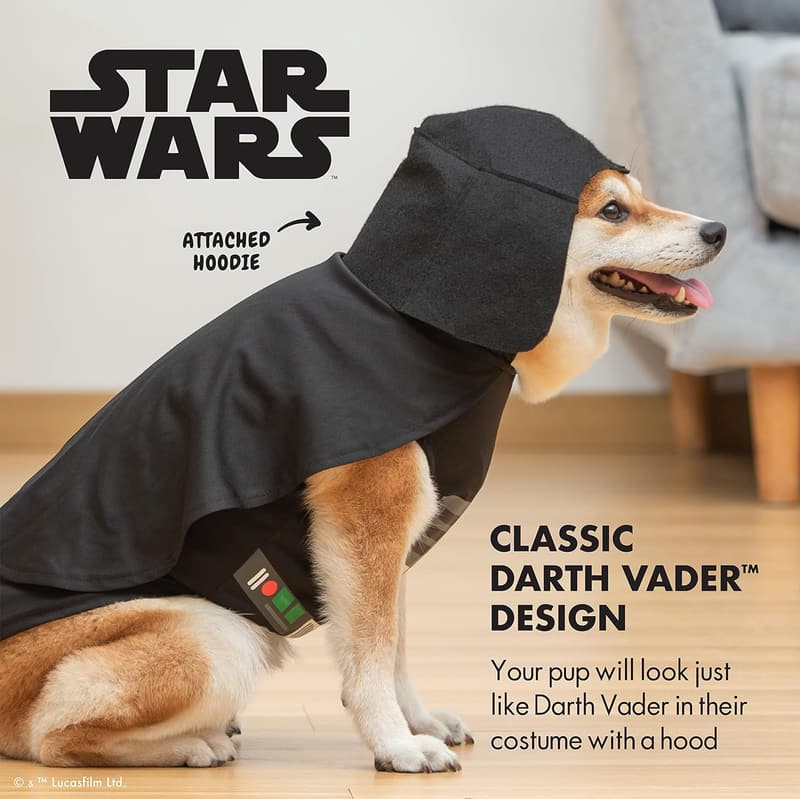 Darth Vader Halloween Costume for Large Dogs - Officially Licensed