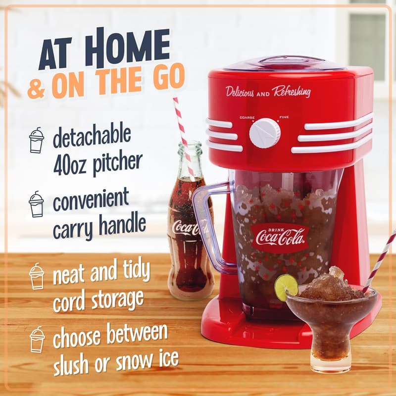 Coca-Cola 40-Ounce Frozen Drink Maker - Easy Clean, Red