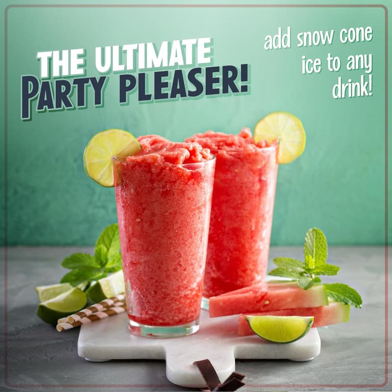 Retro Snow Cone Machine - Makes 20 Icy Treats, Includes Cups & Scoop