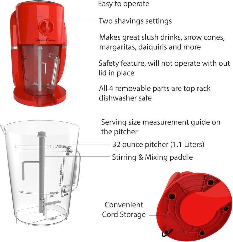 Frozen Drink Maker - Mixer & Ice Crusher for Margaritas & Slushies