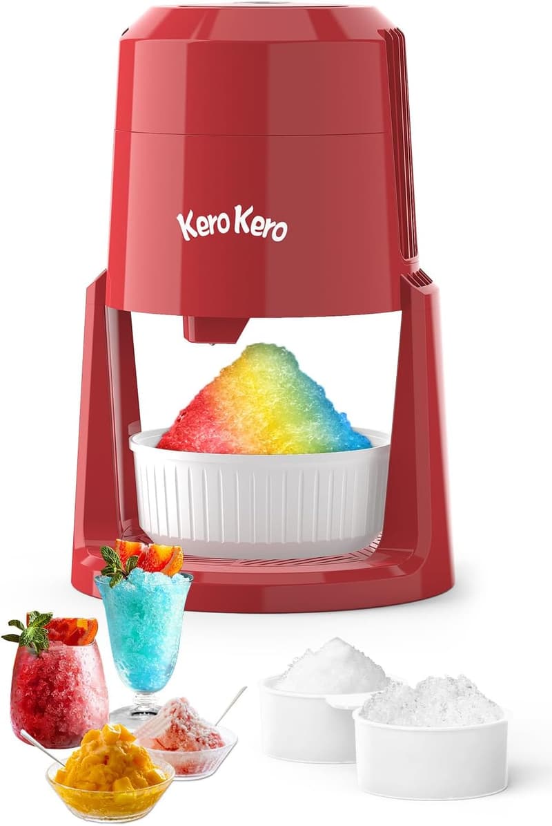 Portable Snow Cone Machine with Adjustable Blades and Molds