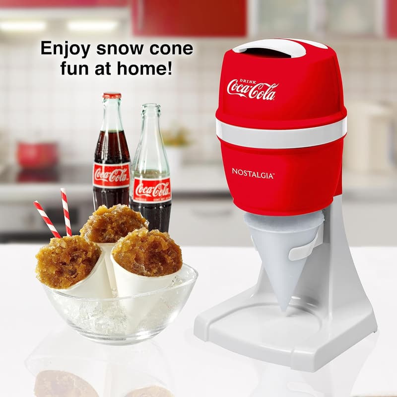 Coca-Cola Retro Snow Cone Machine with Cup & Ice Mold