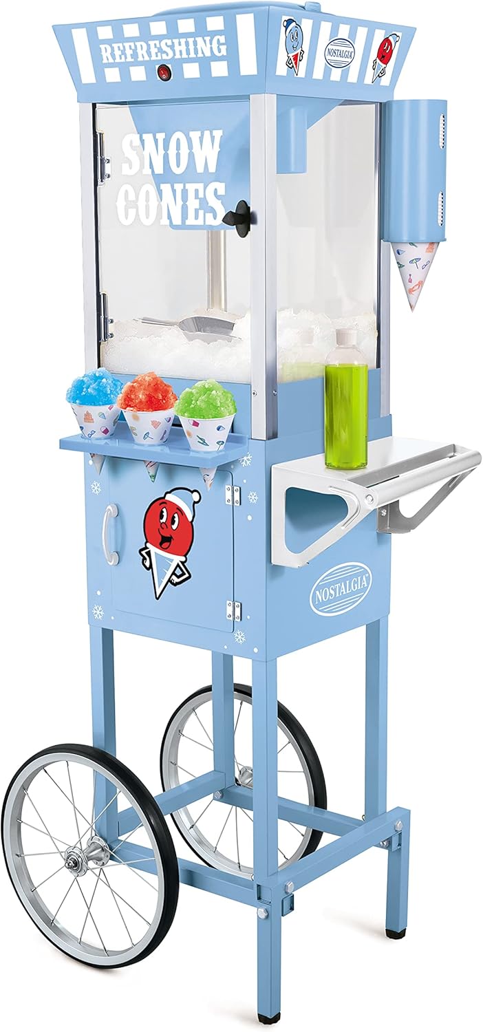 Retro Snow Cone Machine with Accessories - Blue, 54