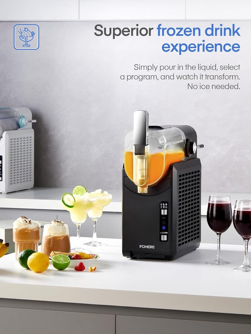 Home Slushie Machine, 75oz, LED Display, Self-Cleaning