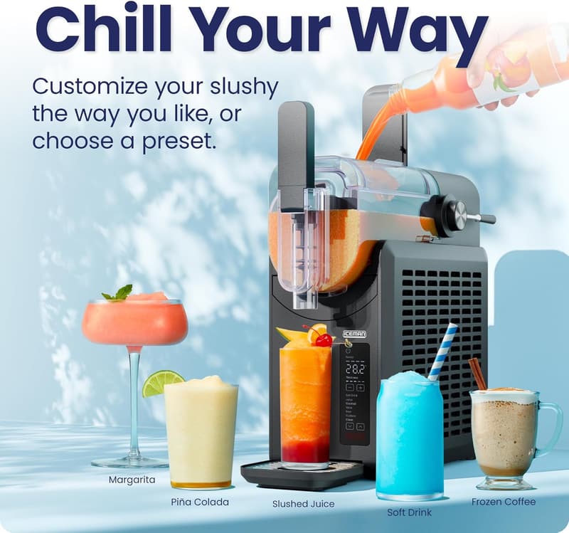 Iceman Slush-Ease Frozen Drink Maker with 5 Presets - Black