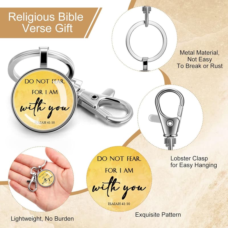 Inspirational Bible Verse Keychains for Men and Women