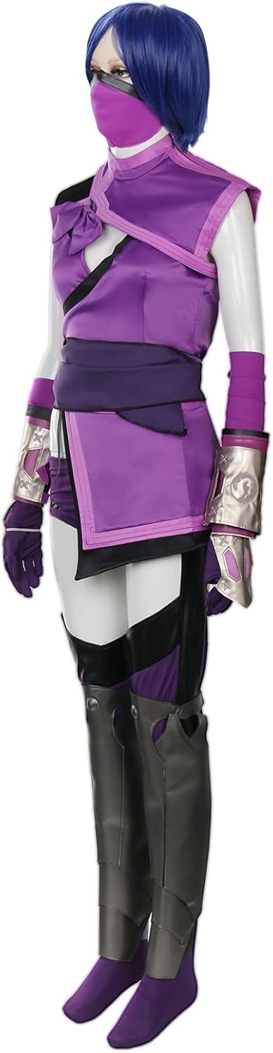 Mileena MK11 Cosplay Bodysuit for Women - Purple Halloween Costume