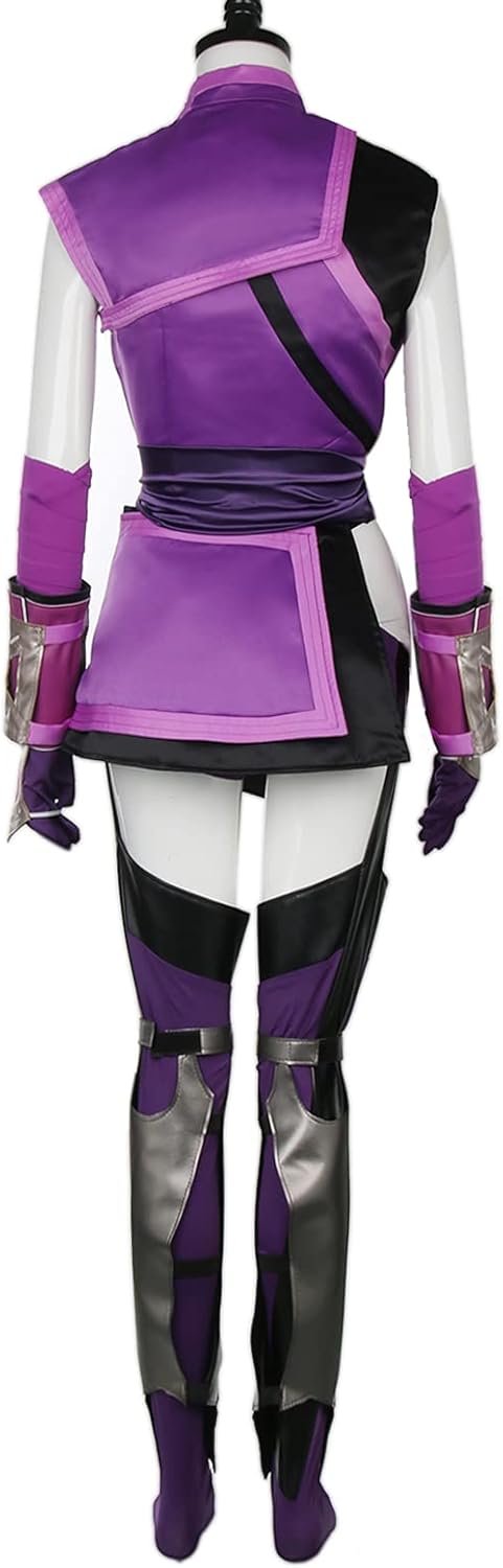 Mileena MK11 Cosplay Bodysuit for Women - Purple Halloween Costume