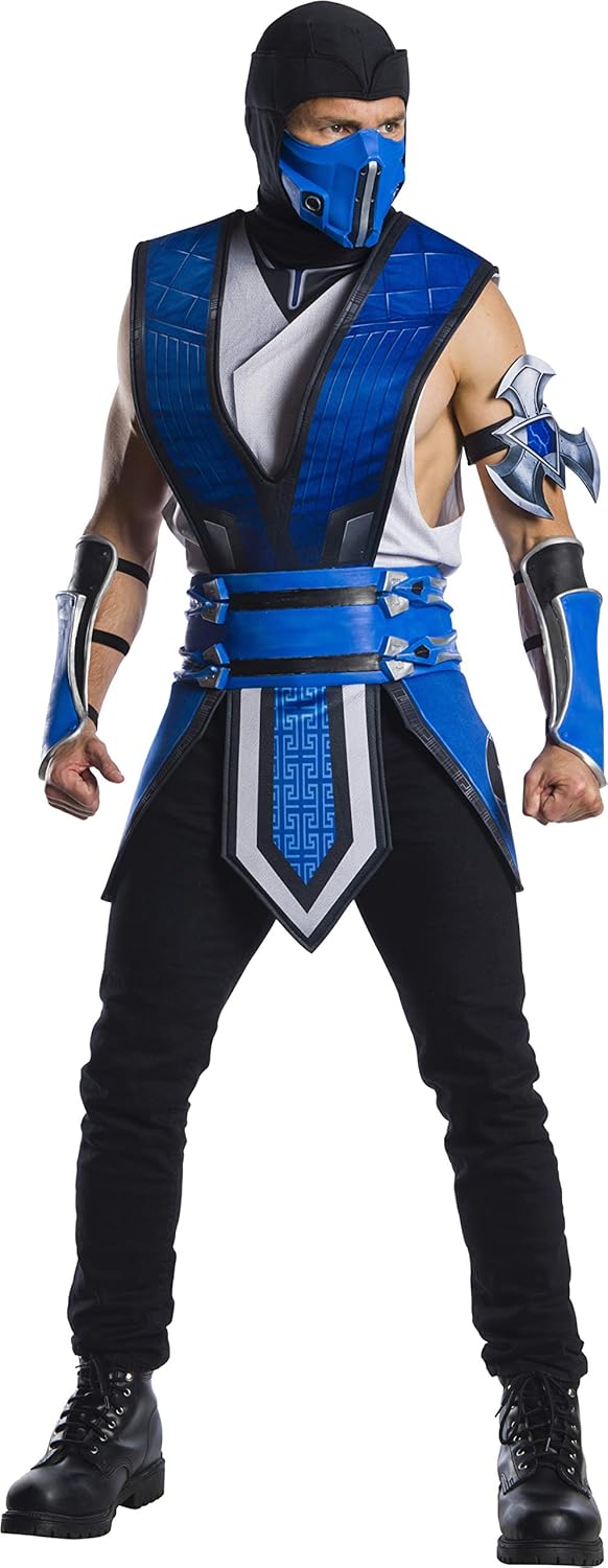 Men's Mortal Kombat 11 Sub Zero Costume with Rubies