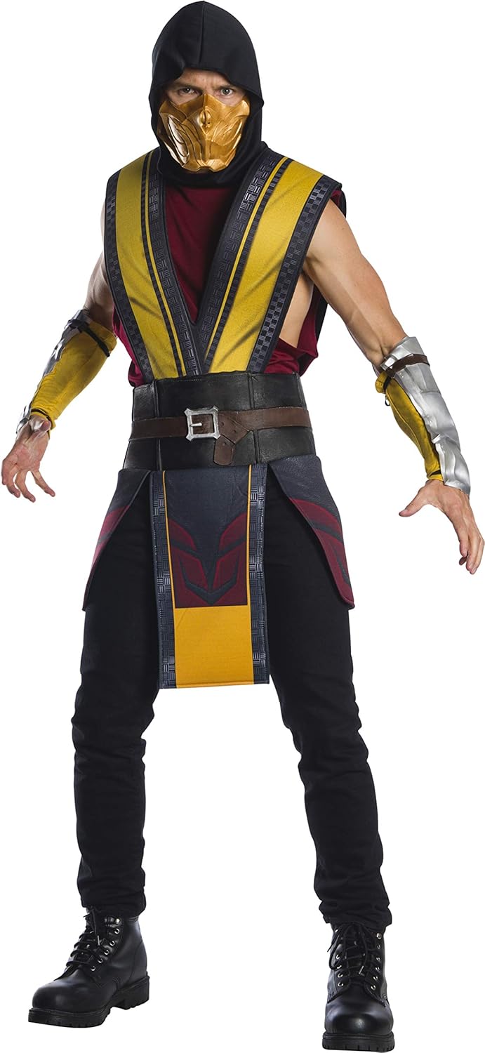 Mortal Kombat 11 Scorpion Costume for Men with Rubies Design