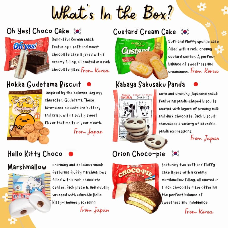 Asian Snack Mystery Box - 40 Count Gift for Friends & Family