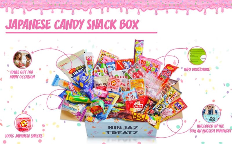 Japanese Snack and Candy Box with Assorted KitKats and Ramune