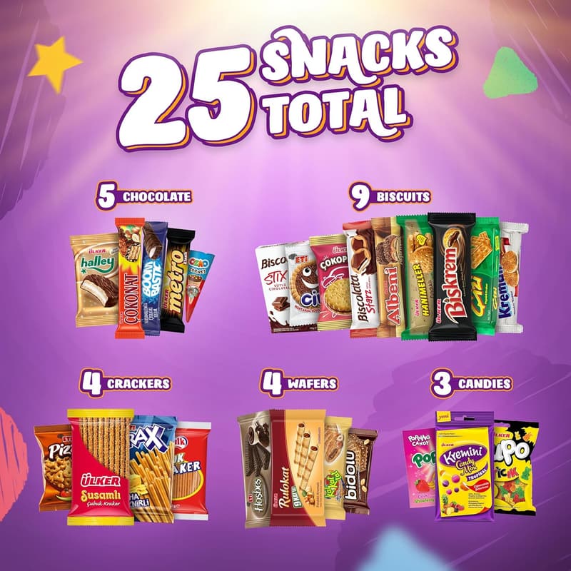 International Snack Box - Premium 25 Full-Size Treats