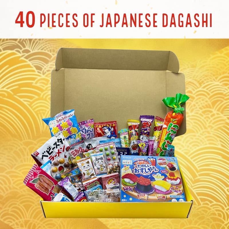Japanese Snack Assortment - 40 pcs Dagashi & Ohimesama Selection