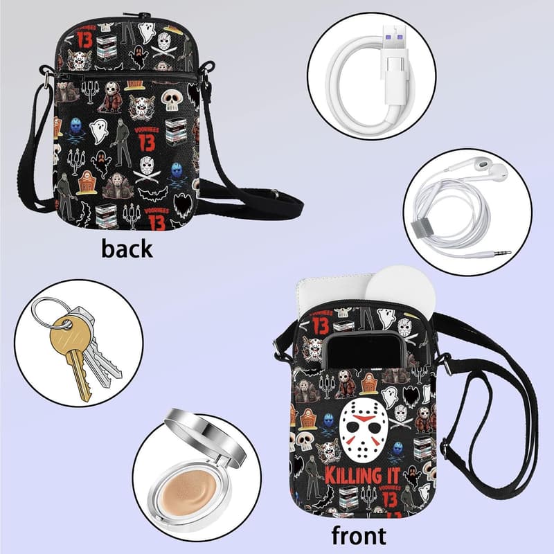 Horror Movie Lover Crossbody Bag for Movie Nights