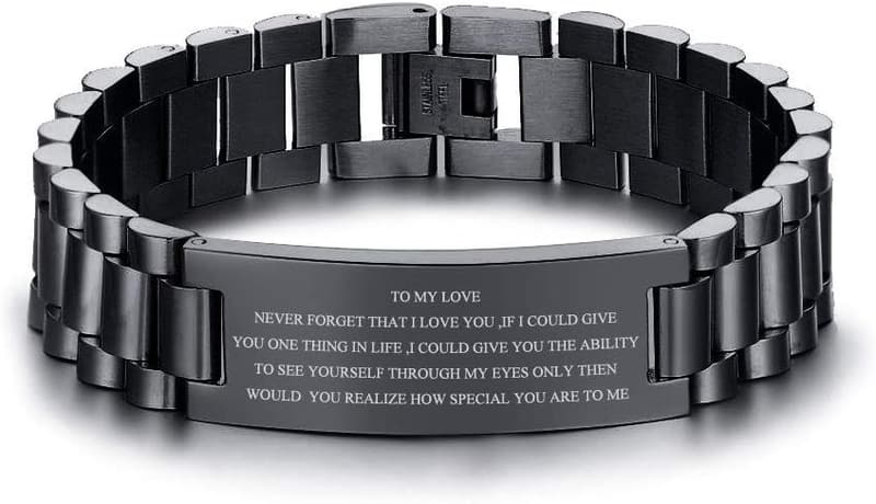Personalized Stainless Steel Watch Band for Men