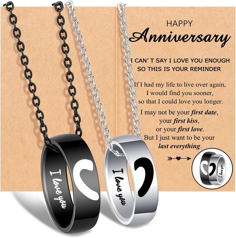 Couples' Matching Necklaces for Anniversary or Engagement
