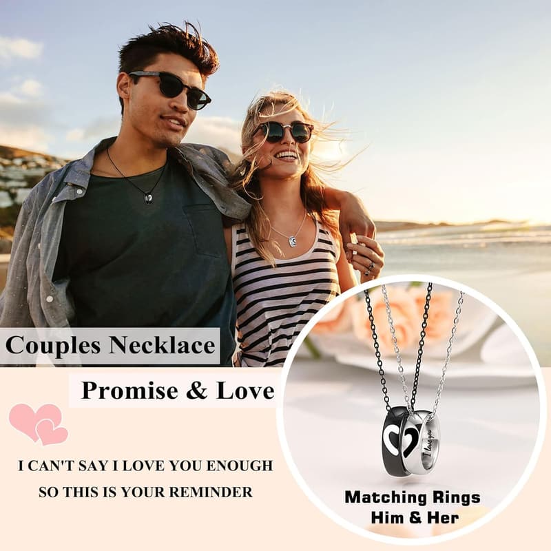 Couples' Matching Necklaces for Anniversary or Engagement