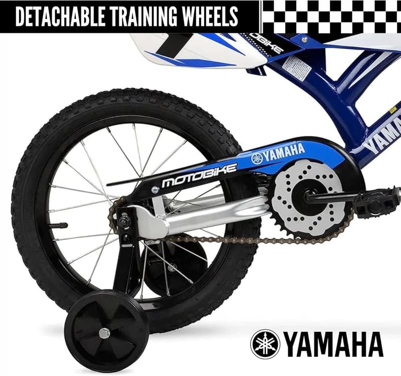 Kids' 16-Inch Motocross Bike with Training Wheels