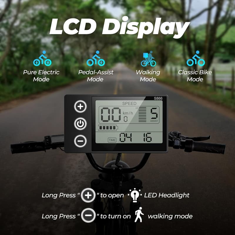 1500W All-Terrain Fat Tire Electric Bike for Adults